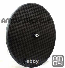 700C Track or Road Bike Carbon Fiber Disc Wheel Clincher Tubular Bicycle Wheels