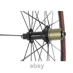 700c 38mm Bicycles Carbon Wheelset Front&Rear Wheels R13 Hub Clincher Wheel