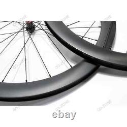 700c Carbon Wheels Disc Brake Hook Hookless Center Lock / 6 Bolts Bike Wheelset