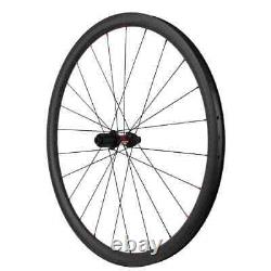 700c Gravel Road Bike Wheelset Carbon Fiber Clincher Wheels 28x35/40/45/50/55mm