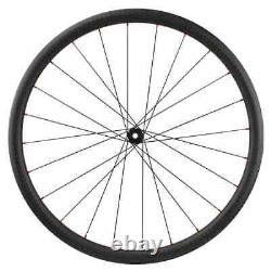 700c Gravel Road Bike Wheelset Carbon Fiber Clincher Wheels 28x35/40/45/50/55mm