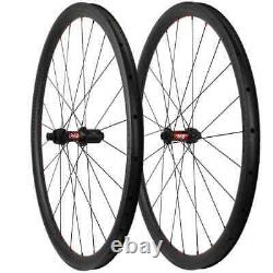 700c Gravel Road Bike Wheelset Carbon Fiber Clincher Wheels 28x35/40/45/50/55mm