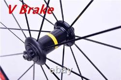 700c Road Bike Wheelset Carbon Fiber Wheels V Brake