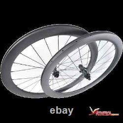 700c Road Gravel Bike Carbon Fiber Wheelset 25mm 28mm Wide 35mm 45mm 55mm Depth