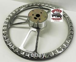 88-94 Suburban Blazer Chevy pickup steering wheel BOWTIE 14 CARBON FIBER BILLET