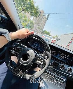 AMG Carbon Fiber Steering Wheel for Mercedes-Benz AMG E G CLS63 E300 Alcantara