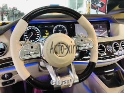AMG Custom Carbon Fiber Steering Wheel for Mercedes-Benz C43 G500 E300 GT 2002+