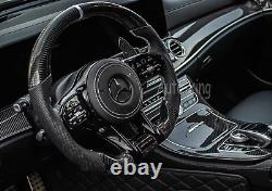 AMG Custom Carbon Fiber Steering Wheel for Mercedes-Benz C43 G500 E300 GT 2002+