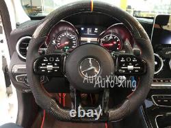 AMG New Carbon Fiber Steering Wheel for Mercedes-Benz C43G500 E300 GT C300 2002+
