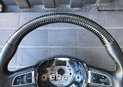 AUDI B7 B8 Carbon Fiber Flat BOTTOM STEERING wheel non paddles