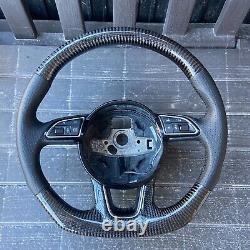 AUDI B8.5 Carbon Fiber Flat Bottom steering wheel A3 A4 A5 S5 Q3 Q7 Q5