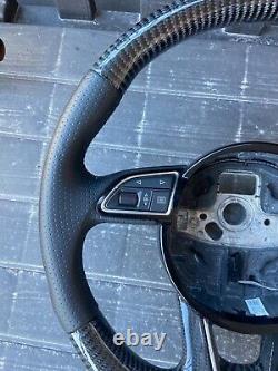 AUDI B8.5 Carbon Fiber Flat Bottom steering wheel A3 A4 A5 S5 Q3 Q7 Q5