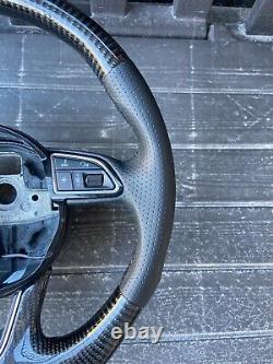 AUDI B8.5 Carbon Fiber Flat Bottom steering wheel A3 A4 A5 S5 Q3 Q7 Q5