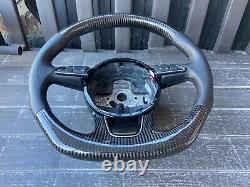 AUDI B8.5 Carbon Fiber Flat Bottom steering wheel A3 A4 A5 S5 Q3 Q7 Q5