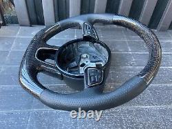 AUDI B8.5 Carbon Fiber Flat Bottom steering wheel A3 A4 A5 S5 Q3 Q7 Q5