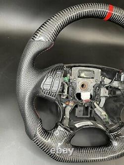 Acura TL 04 05 06 Black Carbon Fiber steering wheel Red stitching