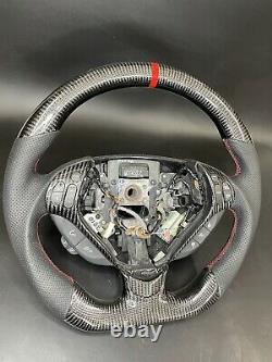 Acura TL 07 08 Black Carbon Fiber steering wheel Red stitching