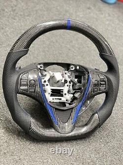 Acura tlx 2015 2020 Carbon fiber steering wheel Black leather Blue stitching