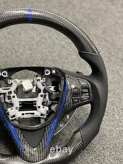 Acura tlx 2015 2020 Carbon fiber steering wheel Black leather Blue stitching