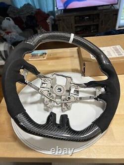 Alcantara Carbon Fiber Steering Wheel For Ford Mustang S550 GT350 GT V6 V8