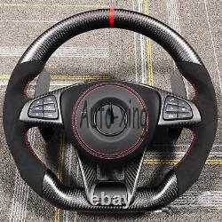 Alcantara Carbon Fiber Steering Wheel for Mercedes AMG C43 C63 E63 S63 W205 C63