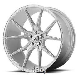 Asanti ABL 13 one set of staggered 22 brushed silver with carbon fiber inserts