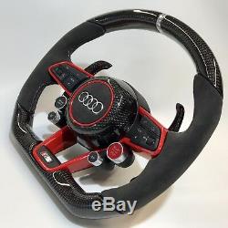 Audi 2019 R8 TT RS S-line Alcantara MAT or GLOSSY Carbon Custom Steering wheel