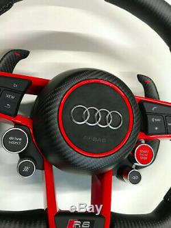 Audi 2019 R8 TT RS S-line Alcantara MAT or GLOSSY Carbon Custom Steering wheel