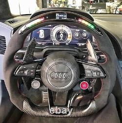 Audi R8, TTRS, RS3, RS6 RSQ3 Carbon Fibre LED Rev Counter Display Steering Wheel