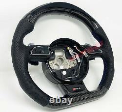 Audi RS4 RS6 RS7 SQ5 B8 C7 LED Carbon Fibre Steering Wheel Customisable Option