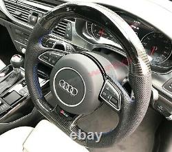 Audi RS4 RS6 RS7 SQ5 B8 C7 LED Carbon Fibre Steering Wheel Customisable Option