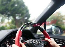 Audi RS4 RS6 RS7 SQ5 B8 C7 LED Carbon Fibre Steering Wheel Customisable Option