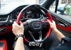 Audi RS4 RS6 RS7 SQ5 B8 C7 LED Carbon Fibre Steering Wheel Customisable Option