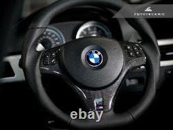 AutoTecknic Carbon Fiber Steering Wheel Trim Fits BMW E9X M3 E82 1M Coupe