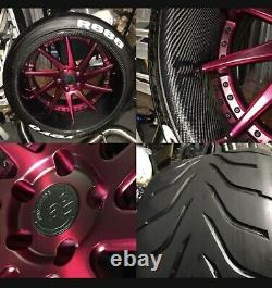Avant Garde f421 REAL CARBON FIBER 3 piece wheels with Toyo R888 tires 75% left