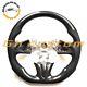BLACK CARBON FIBER Steering Wheel FOR INFINITI q50 black leather/accent