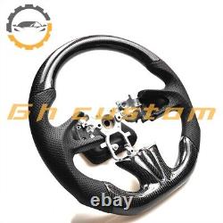 BLACK CARBON FIBER Steering Wheel FOR INFINITI q50 black leather/accent