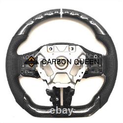BLACK HONEYCOMB CARBONFIBER Steering Wheel FOR INFINITI q50q60QX50QX55 WHITERING
