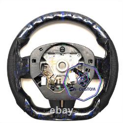 BLUE FORGED CARBON FIBER Steering Wheel FOR INFINITI q50q60QX50QX55 WITH HEATED