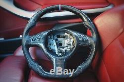 BMW E46 M3 style Carbon Fiber Perforated Leather steering wheel