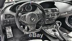 BMW E60M5 E63M6 OEM STEERING WHEEL REFINISHED IN CARBON FIBER with 400 refund