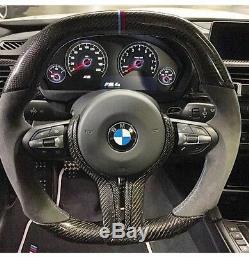 BMW F8x Carbon Fiber OEM Flat Bottom Flat Top Steering Wheel Custom Materials