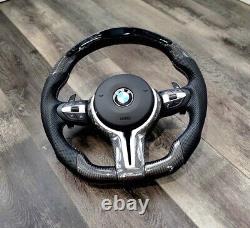 BMW STEERING WHEEL 5,6,7 Series Carbon Fiber Led F10 F06 F02 11-18 535 640i 740i