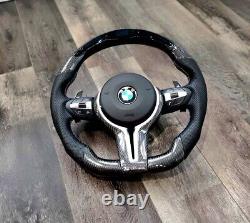 BMW STEERING WHEEL 5,6,7 Series Carbon Fiber Led F10 F06 F02 11-18 535 640i 740i