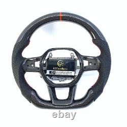 Black Carbon Fiber Steering Wheel Fit For Honda 11th gen Civic Accord CRV 2021+