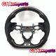 Black Carbon Fiber Steering Wheel Fit for Honda Civic 9th Gen SI 2012-2015