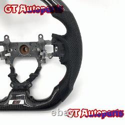 Black Carbon Fiber Steering Wheel Fit for Honda Civic 9th Gen SI 2012-2015