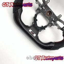 Black Carbon Fiber Steering Wheel Fit for Honda Civic 9th Gen SI 2012-2015