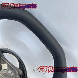 Black Leather Carbon Fiber Steering Wheel Fit for Jeep Wrangler JK 2011-2017