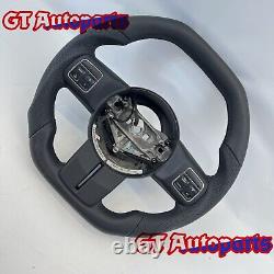 Black Leather Carbon Fiber Steering Wheel Fit for Jeep Wrangler JK 2011-2017